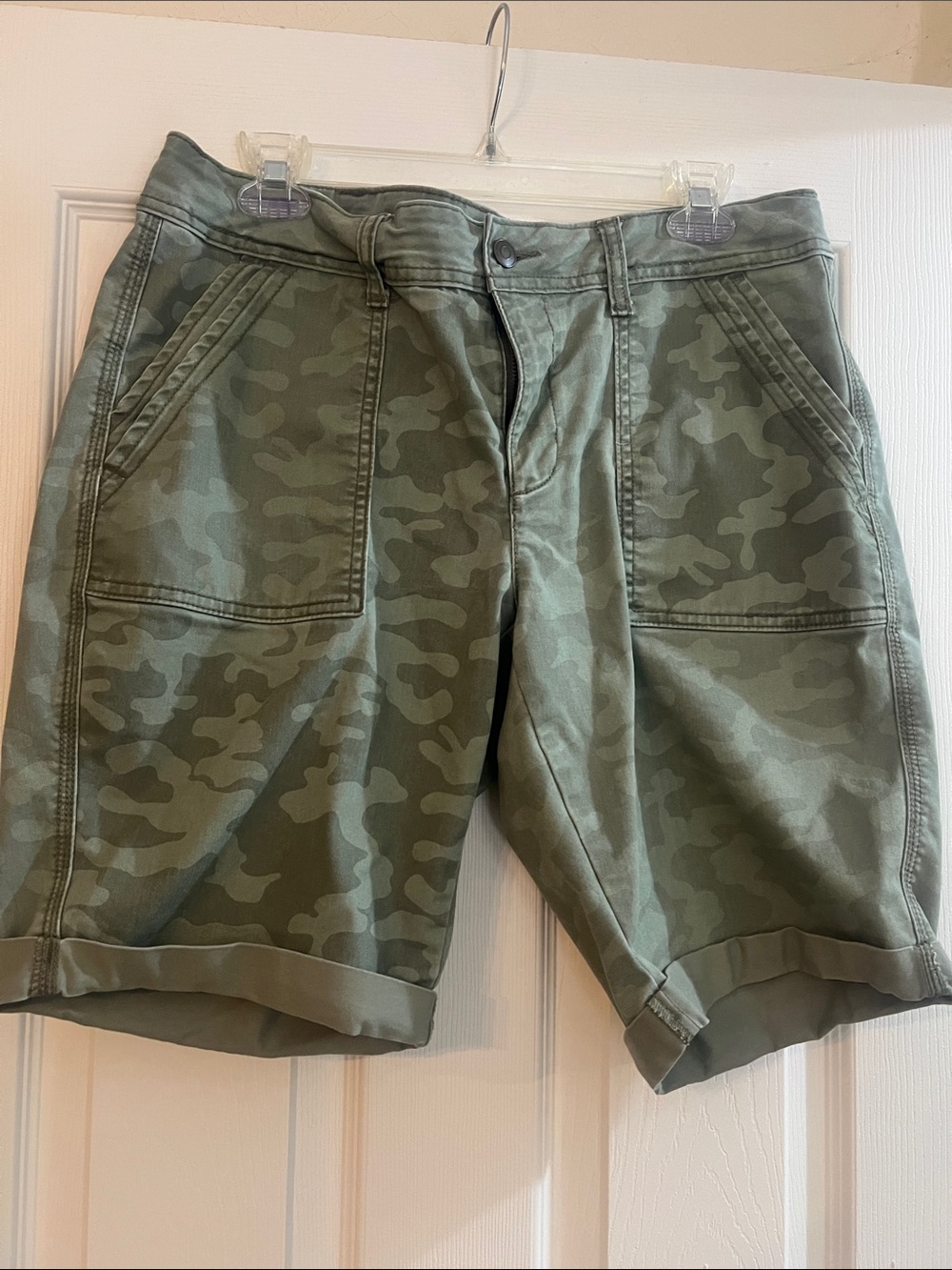 Time and Tru Olive Camo Cargo Shorts